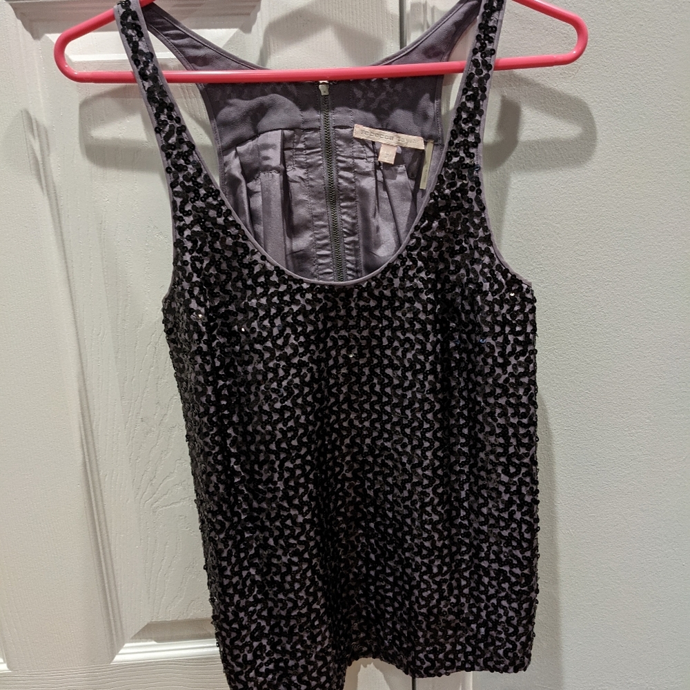 Rebecca Taylor silk sequin tank